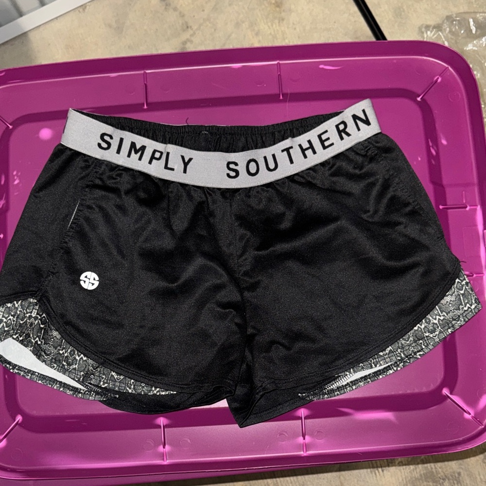 Simply Southern Black Athletic Shorts